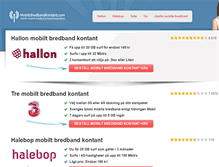 Tablet Screenshot of mobiltbredbandkontant.com